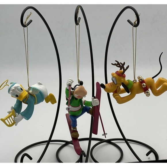 Disney Christmas Magic Ornaments W/Box Goofy Donald Pluto Set/3 - Picture 1 of 11
